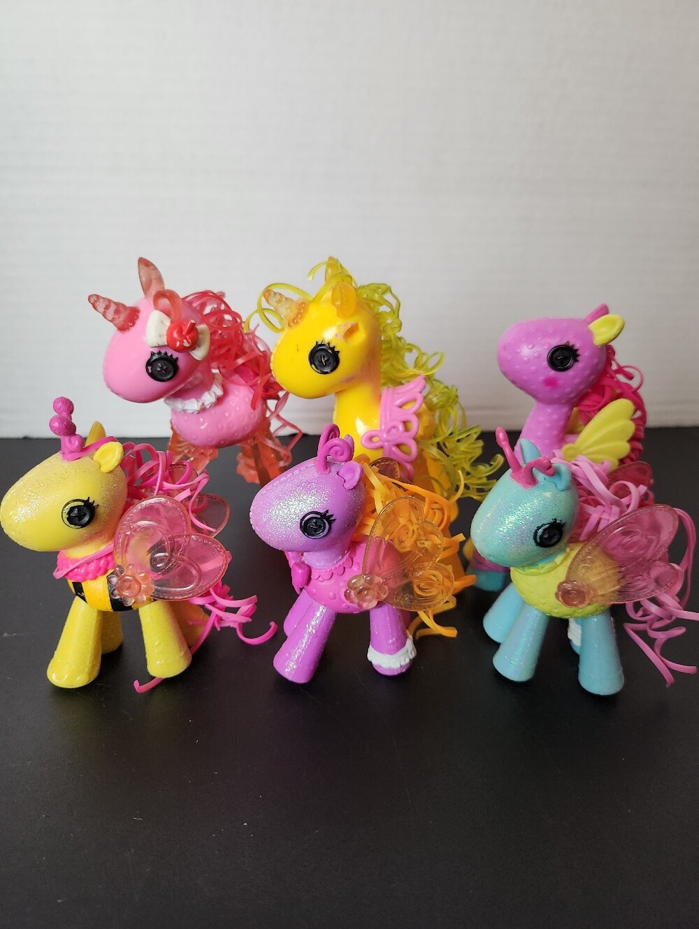 Lalaloopsy Ponies Lot of 6 Glitter Baby + Large Unicorn Fairy